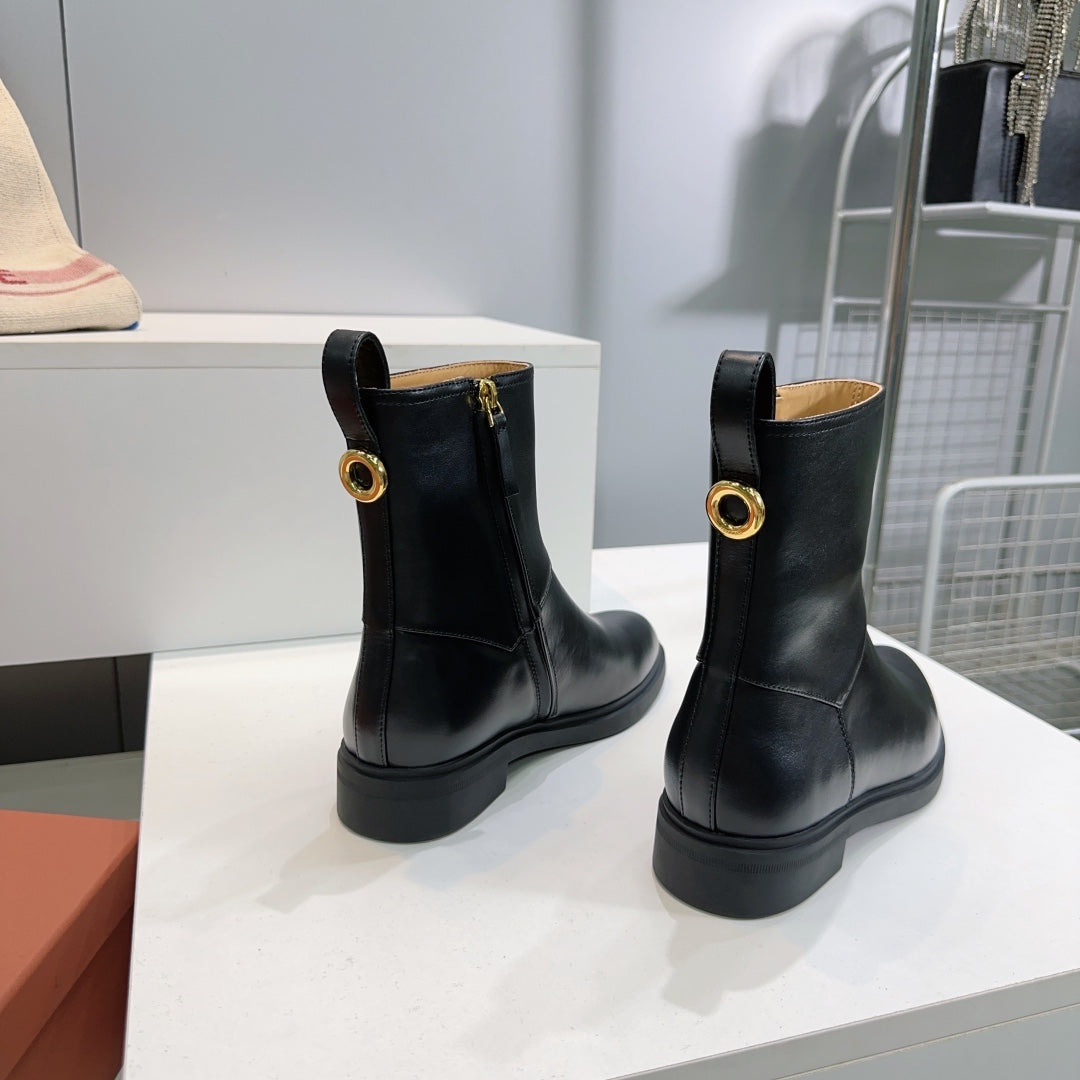 LP 25S KILDA ANKLE BOOT IN BLACK CALFSKIN - 35