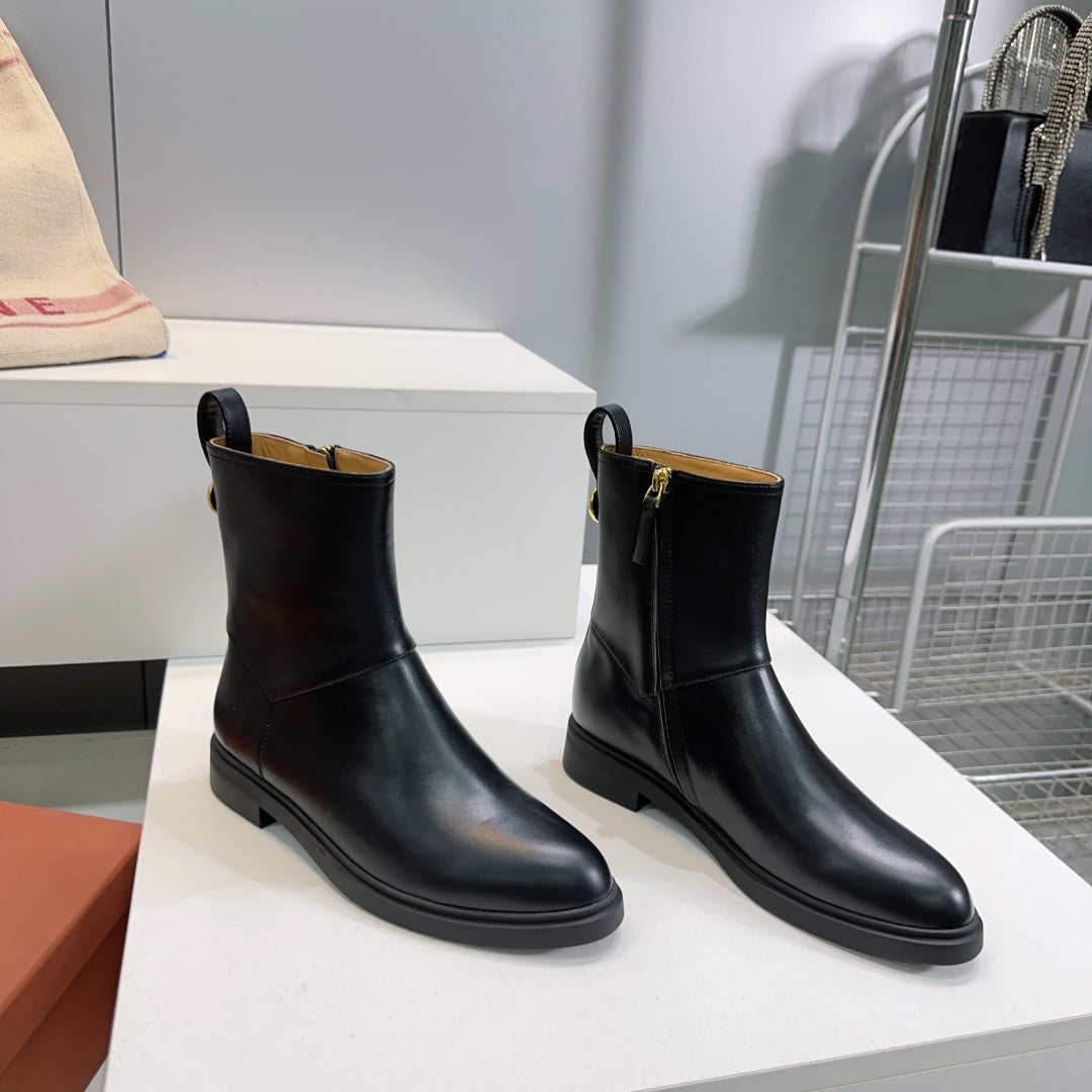 LP 25S KILDA ANKLE BOOT IN BLACK CALFSKIN - 35
