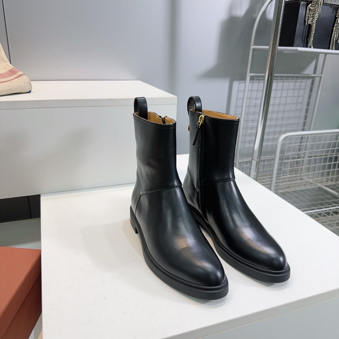 LP 25S KILDA ANKLE BOOT IN BLACK CALFSKIN - 35