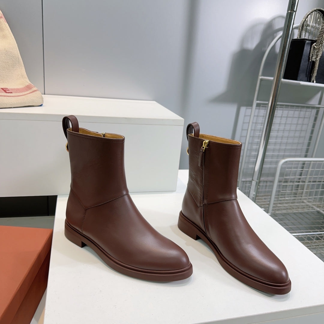 LP 25S KILDA ANKLE BOOT IN BROWN EBONY CALFSKIN - 35