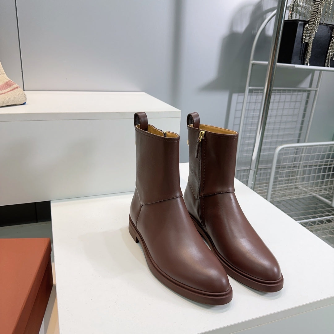 LP 25S KILDA ANKLE BOOT IN BROWN EBONY CALFSKIN - 35