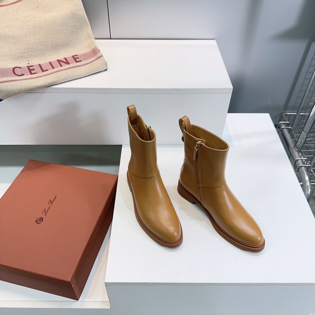LP 25S KILDA ANKLE BOOT IN GOLDEN BROWN CALFSKIN - 35