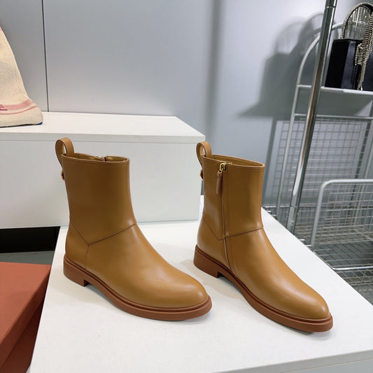 LP 25S KILDA ANKLE BOOT IN GOLDEN BROWN CALFSKIN - 35