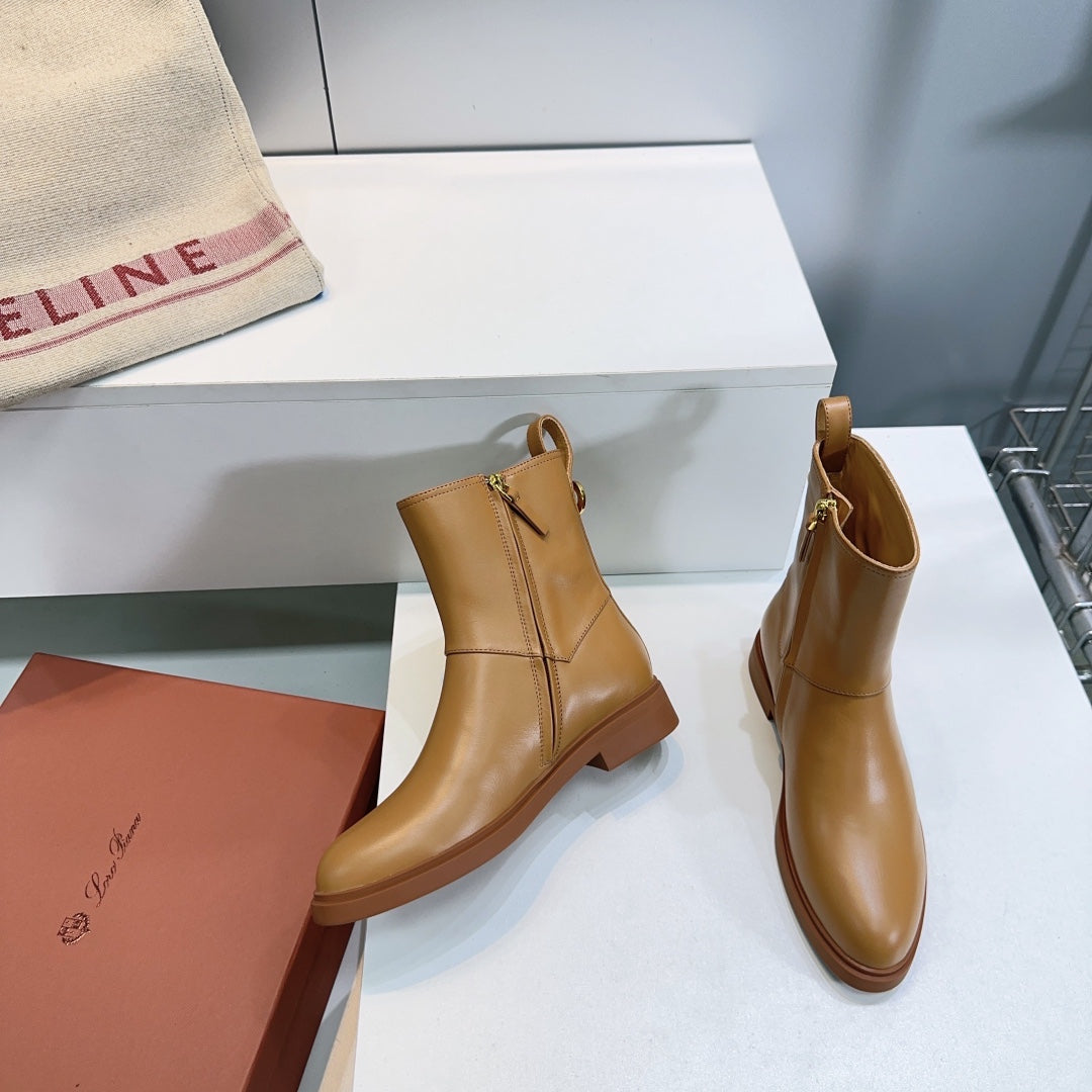 LP 25S KILDA ANKLE BOOT IN GOLDEN BROWN CALFSKIN - 35