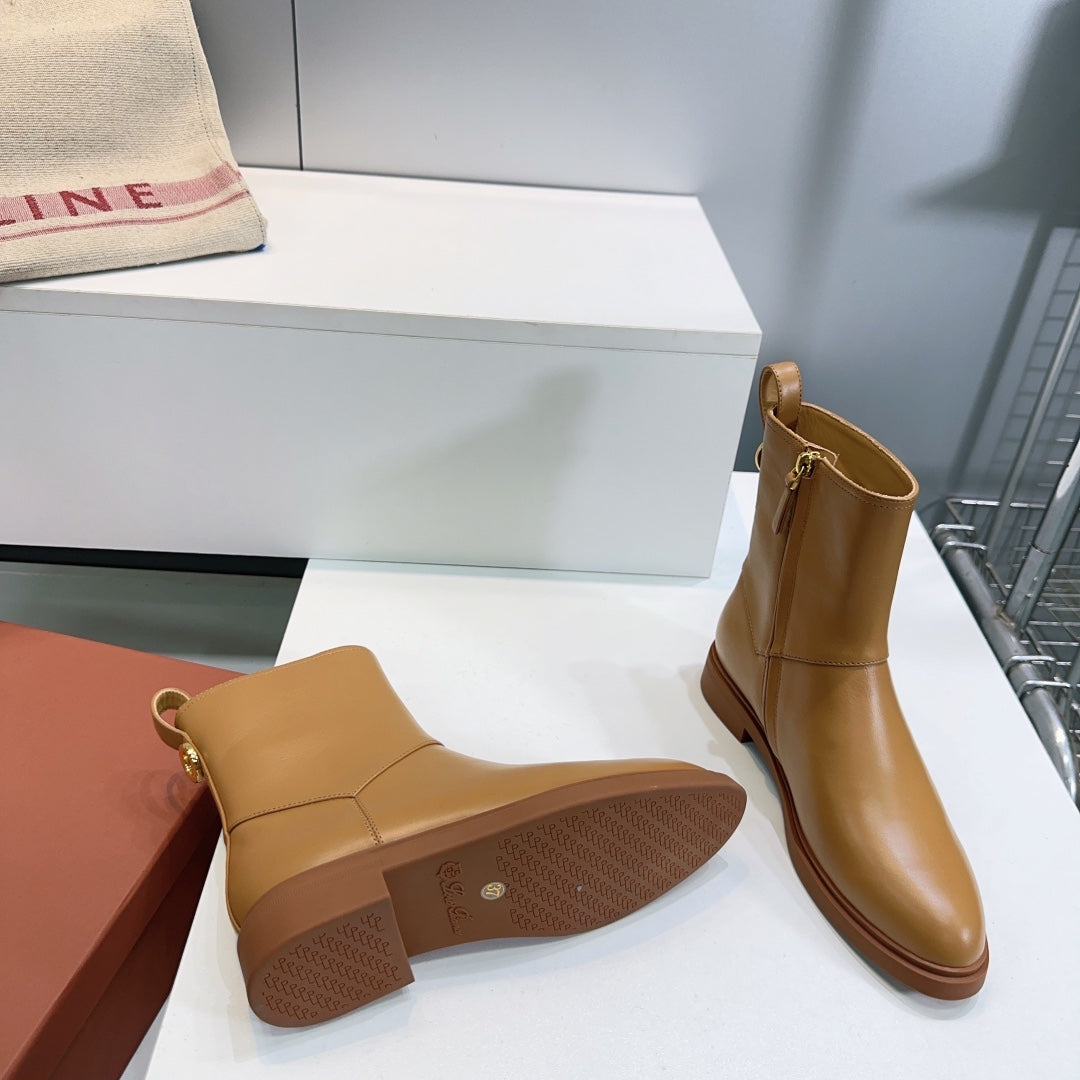 LP 25S KILDA ANKLE BOOT IN GOLDEN BROWN CALFSKIN - 35