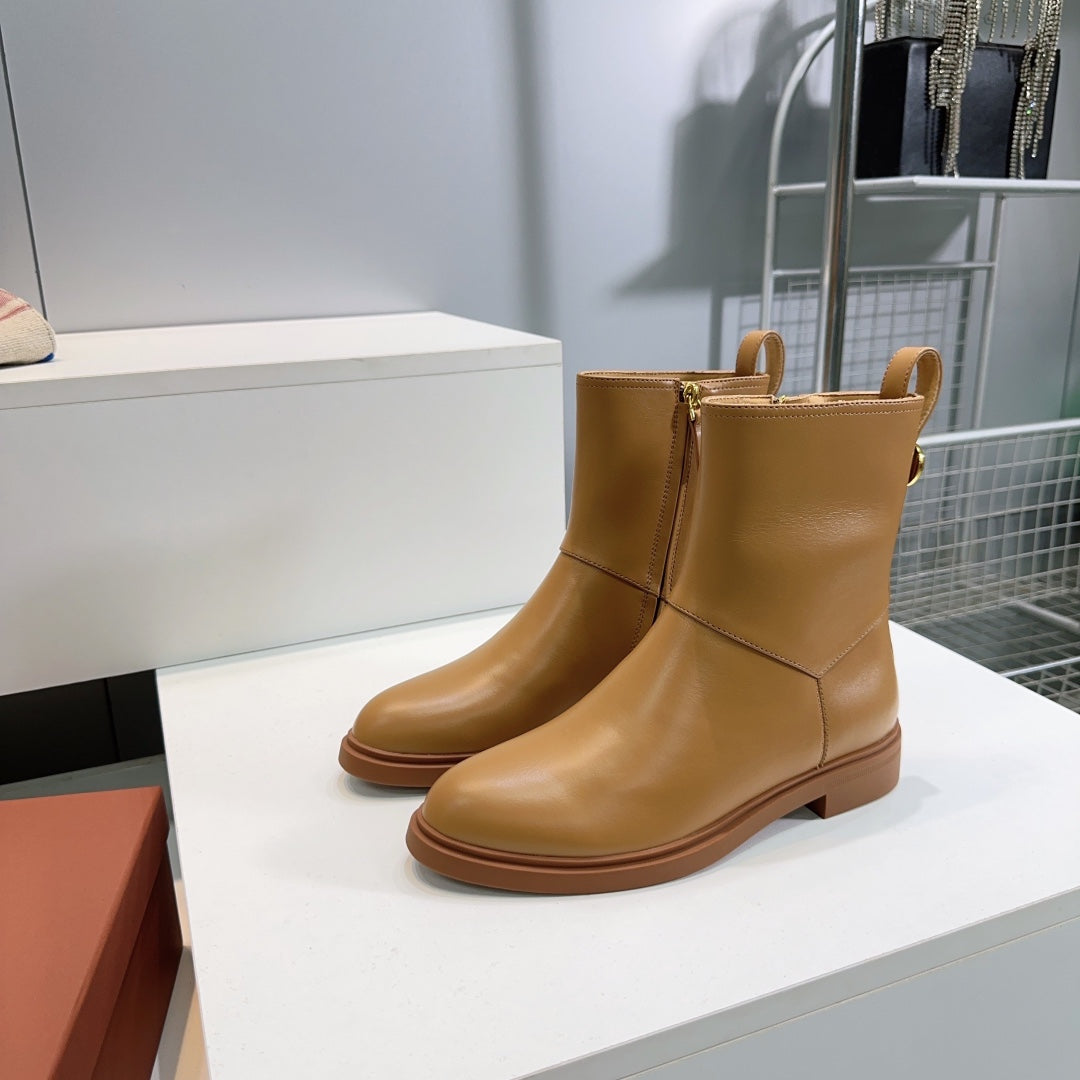 LP 25S KILDA ANKLE BOOT IN GOLDEN BROWN CALFSKIN - 35