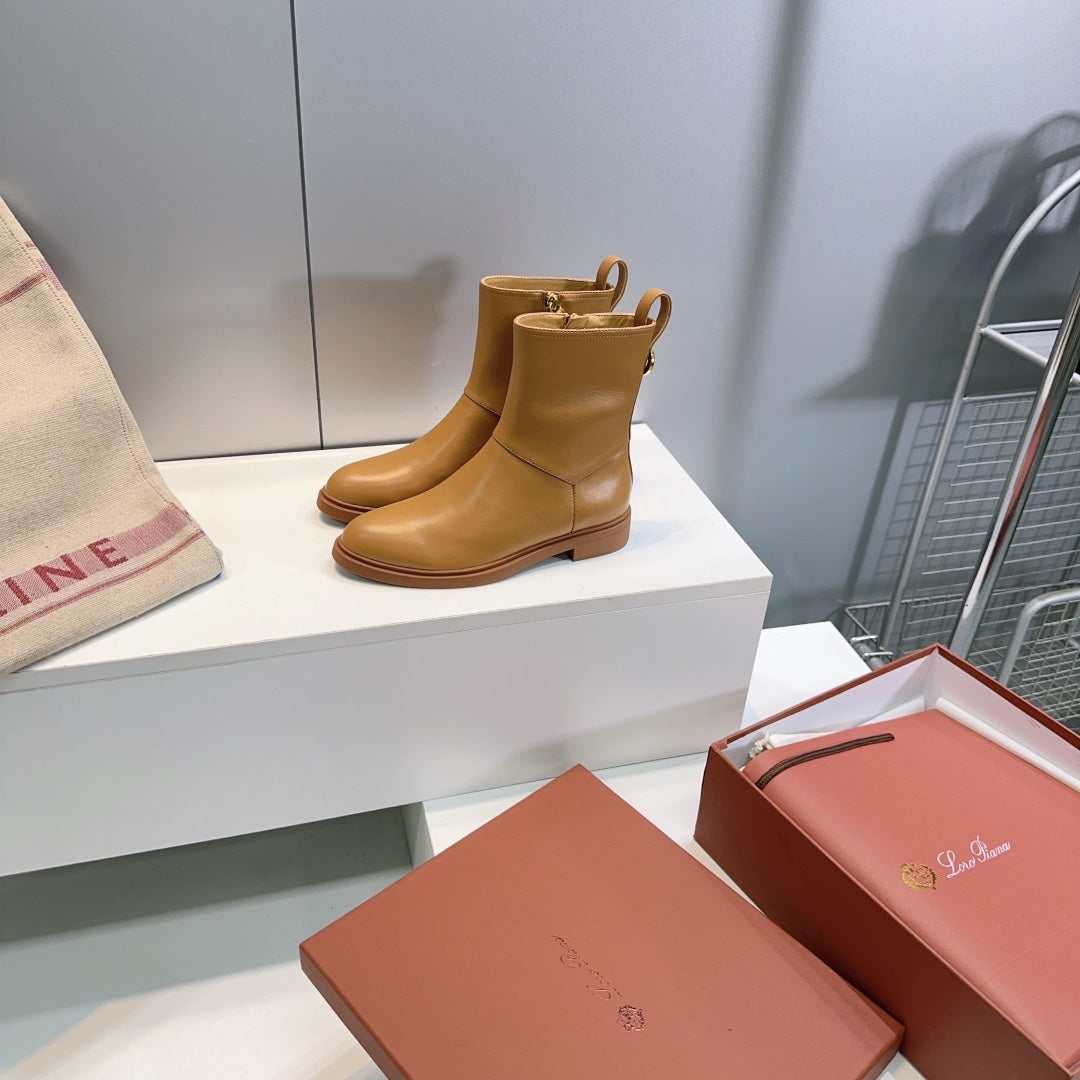 LP 25S KILDA ANKLE BOOT IN GOLDEN BROWN CALFSKIN - 35
