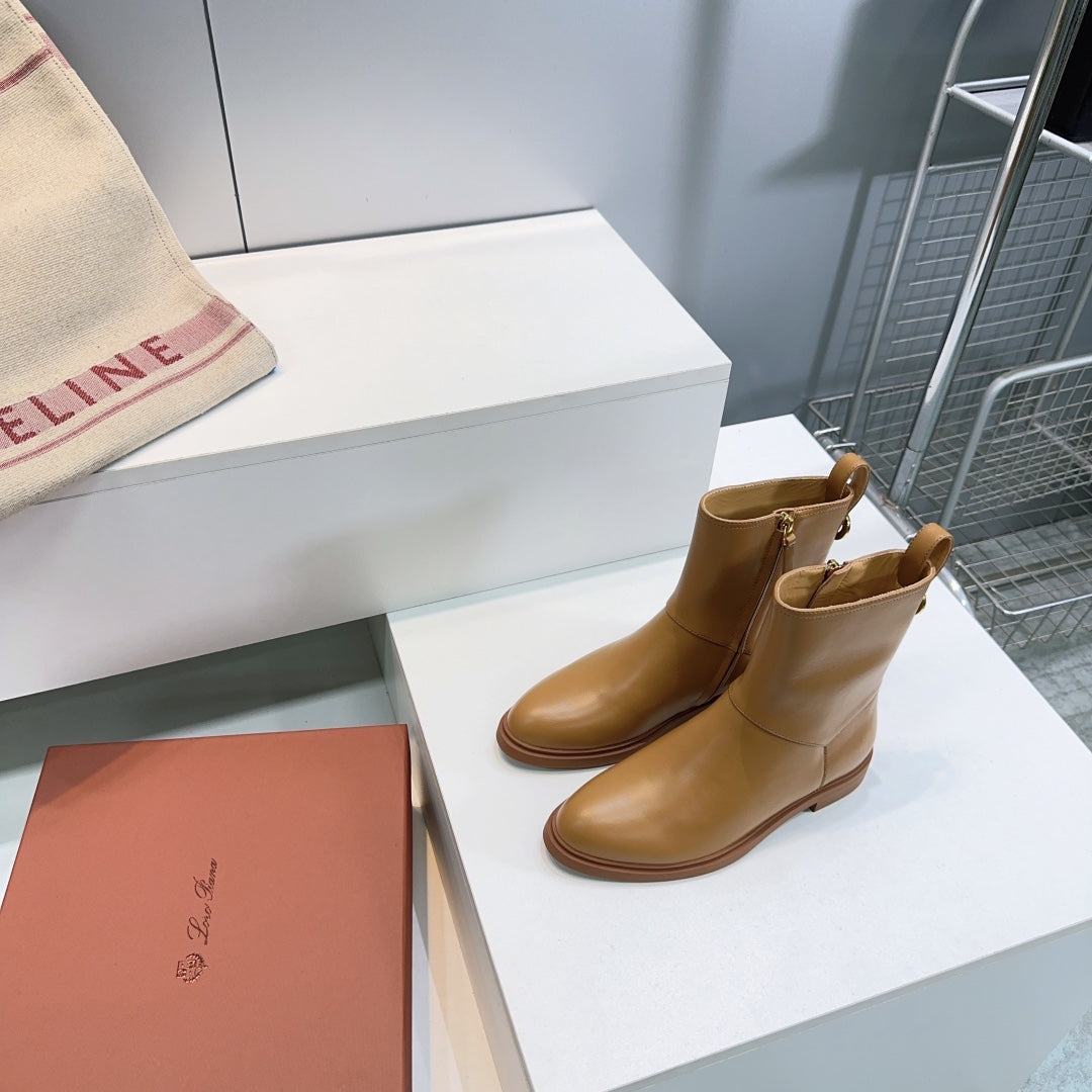 LP 25S KILDA ANKLE BOOT IN GOLDEN BROWN CALFSKIN - 35
