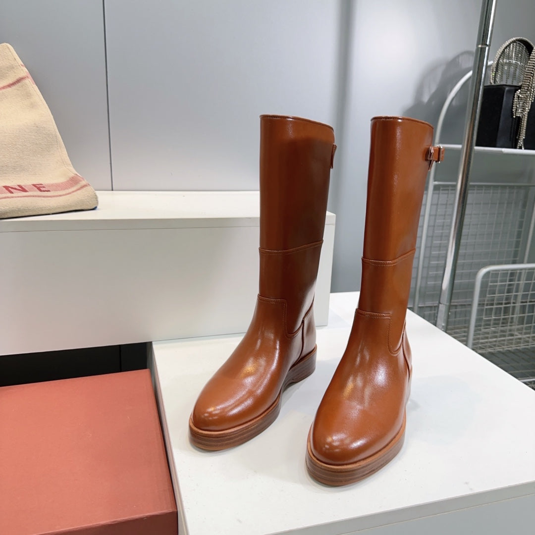 LP 25S LUPO BOOT IN BURNT ORANGE CALFSKIN - 35
