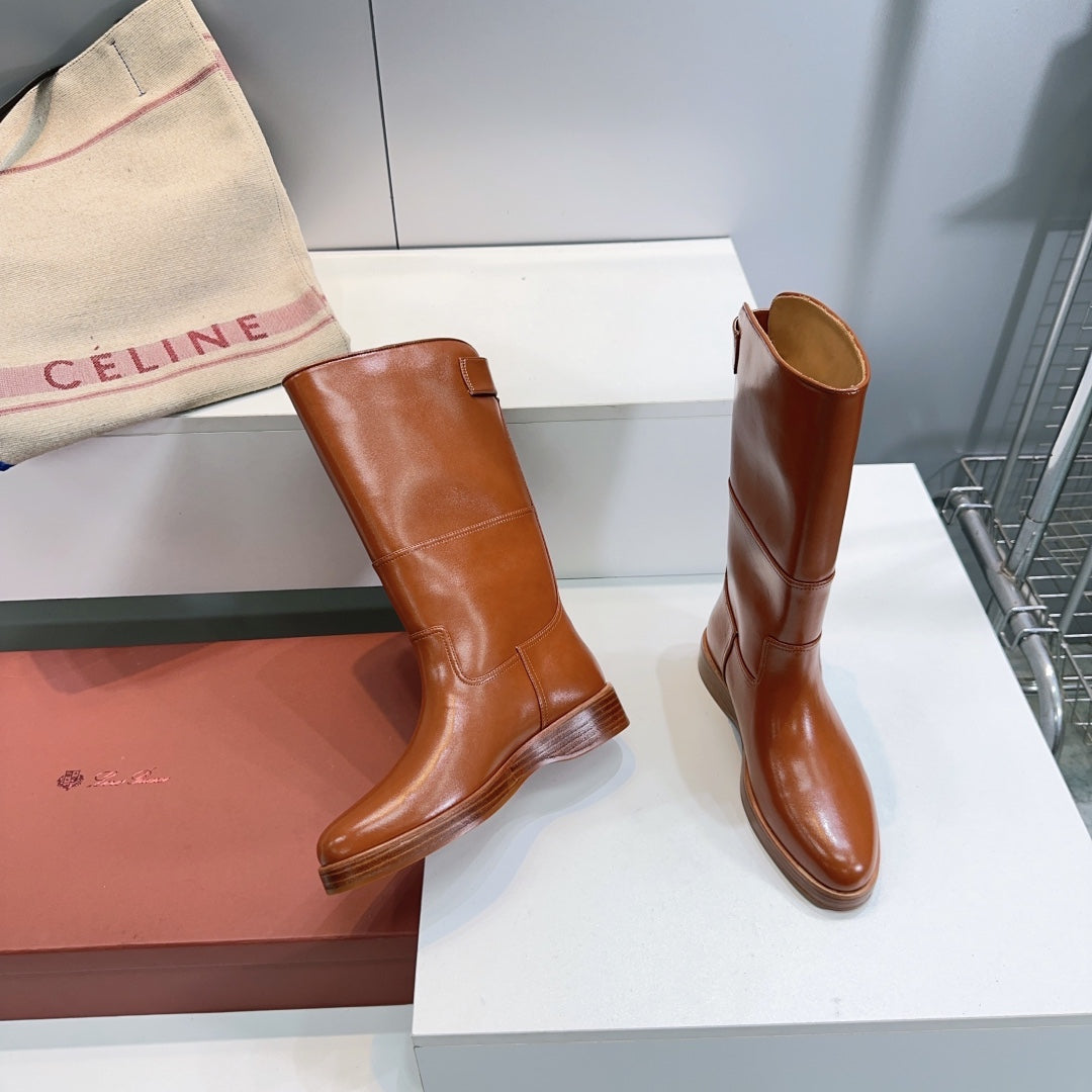 LP 25S LUPO BOOT IN BURNT ORANGE CALFSKIN - 35