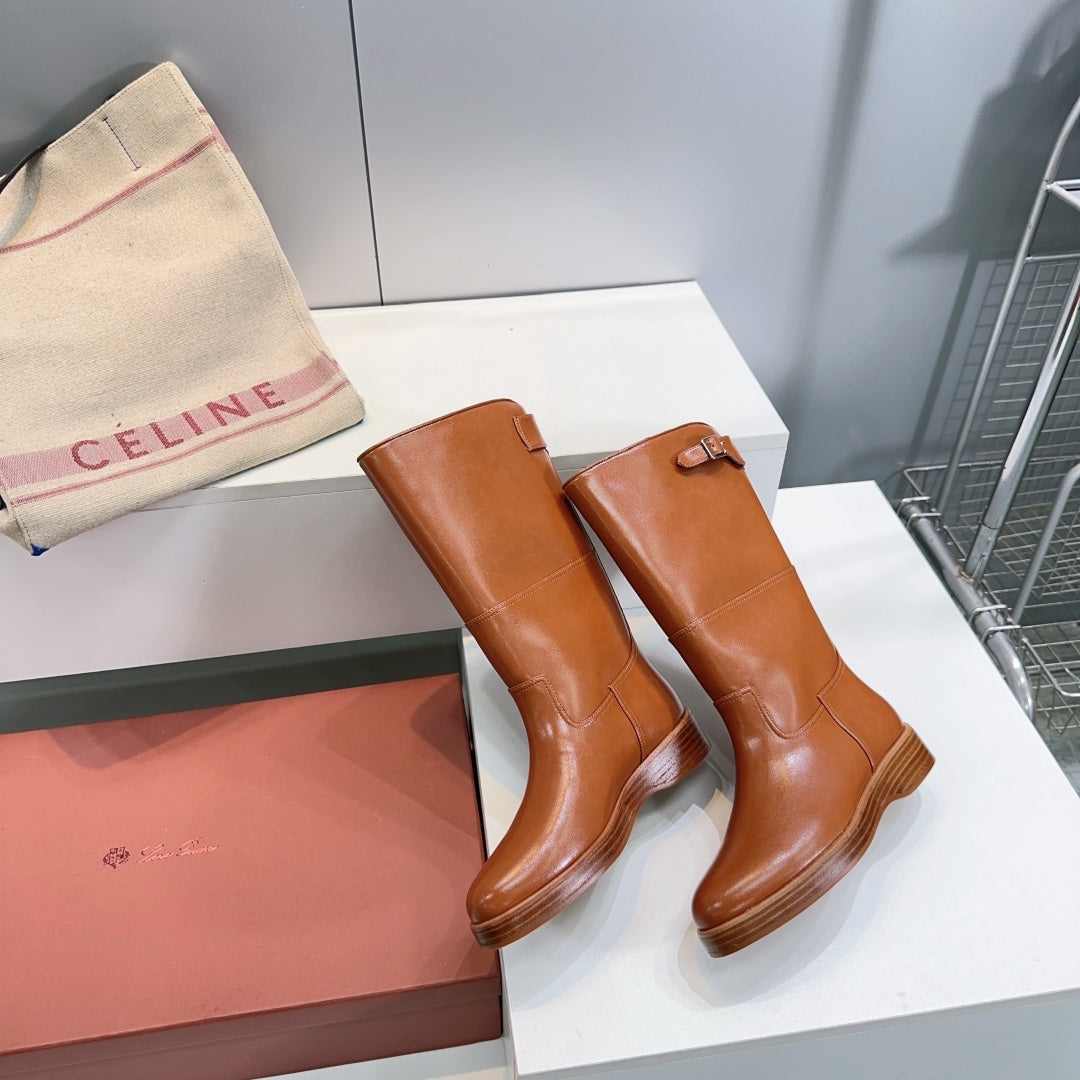 LP 25S LUPO BOOT IN BURNT ORANGE CALFSKIN - 35
