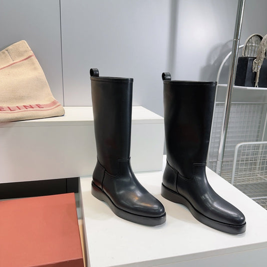 LP 25S JOHN BOOT IN BLACK CALFSKIN - 35