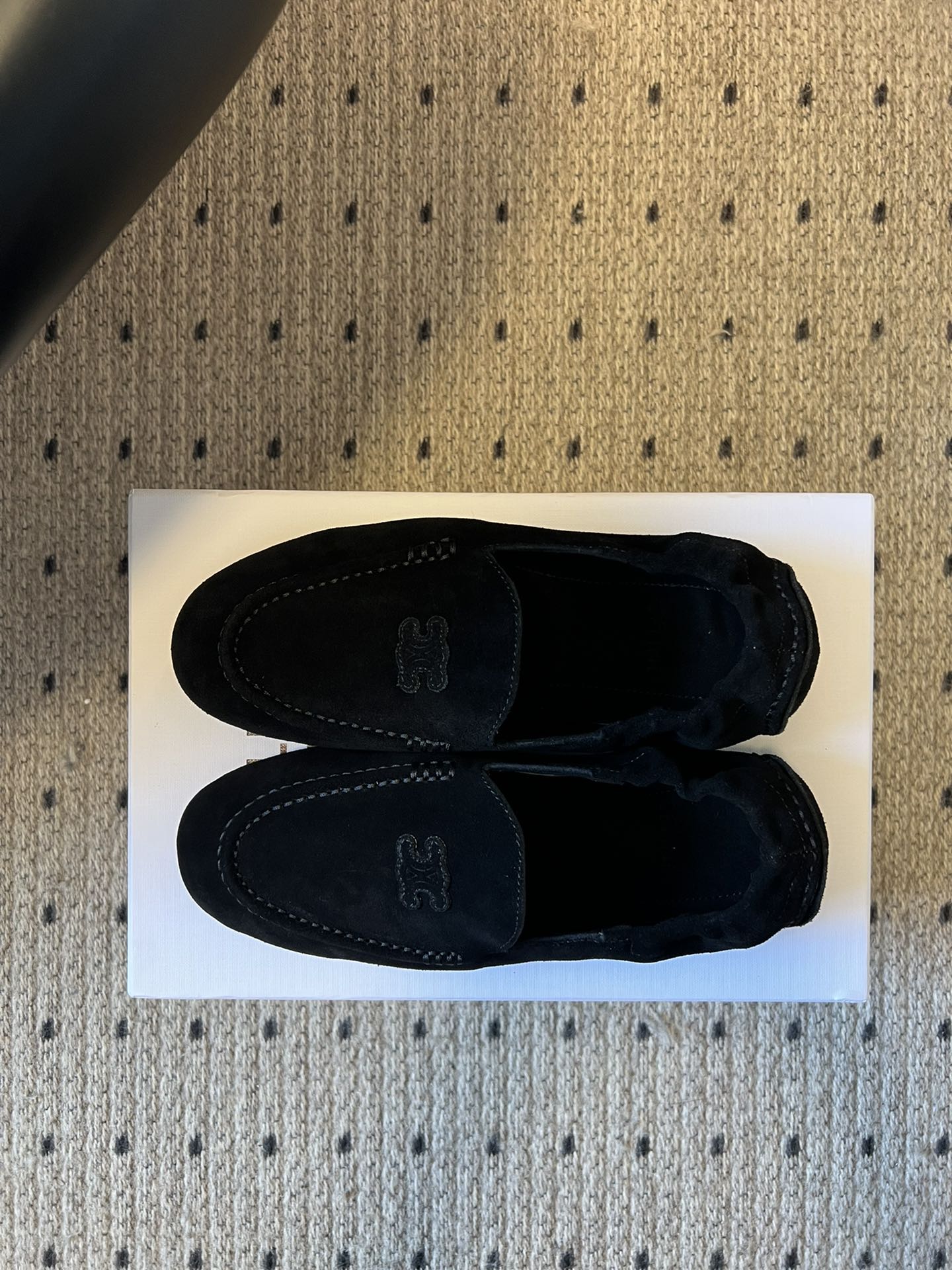CELINE 25S LOAFERS FLAT IN BLACK SUEDE - 35