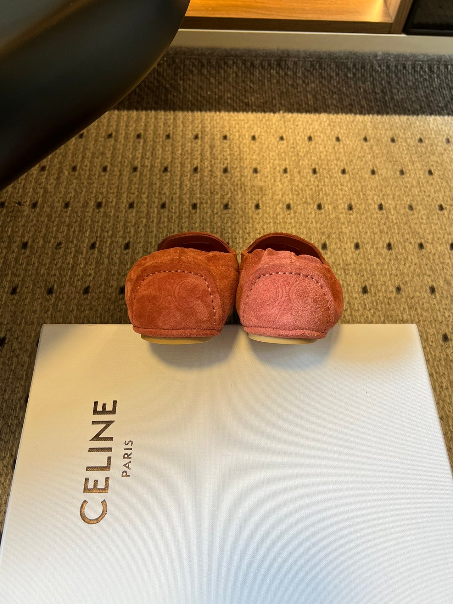 CELINE 25S LOAFERS FLAT IN PINK SUEDE - 35