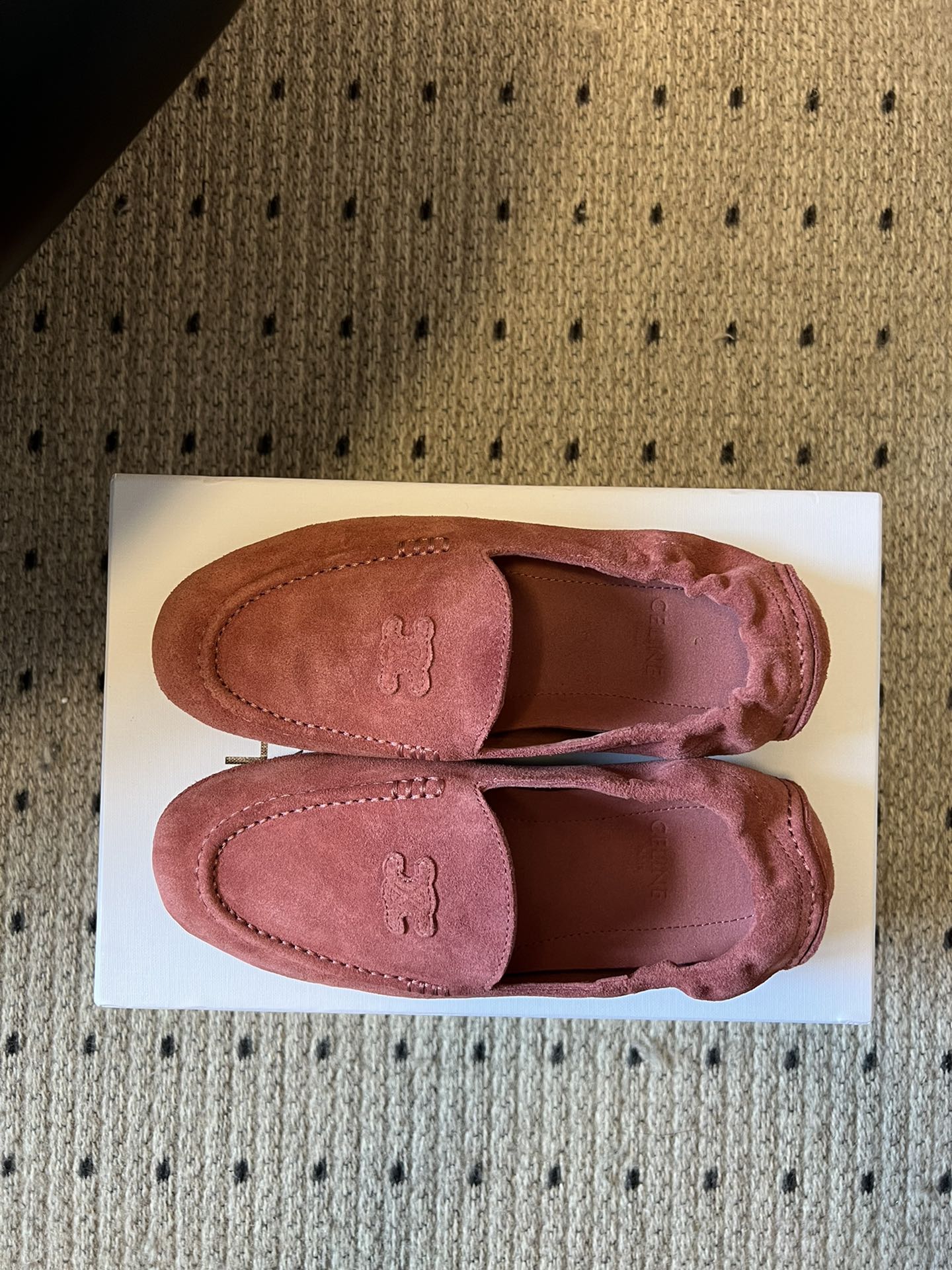CELINE 25S LOAFERS FLAT IN PINK SUEDE - 35