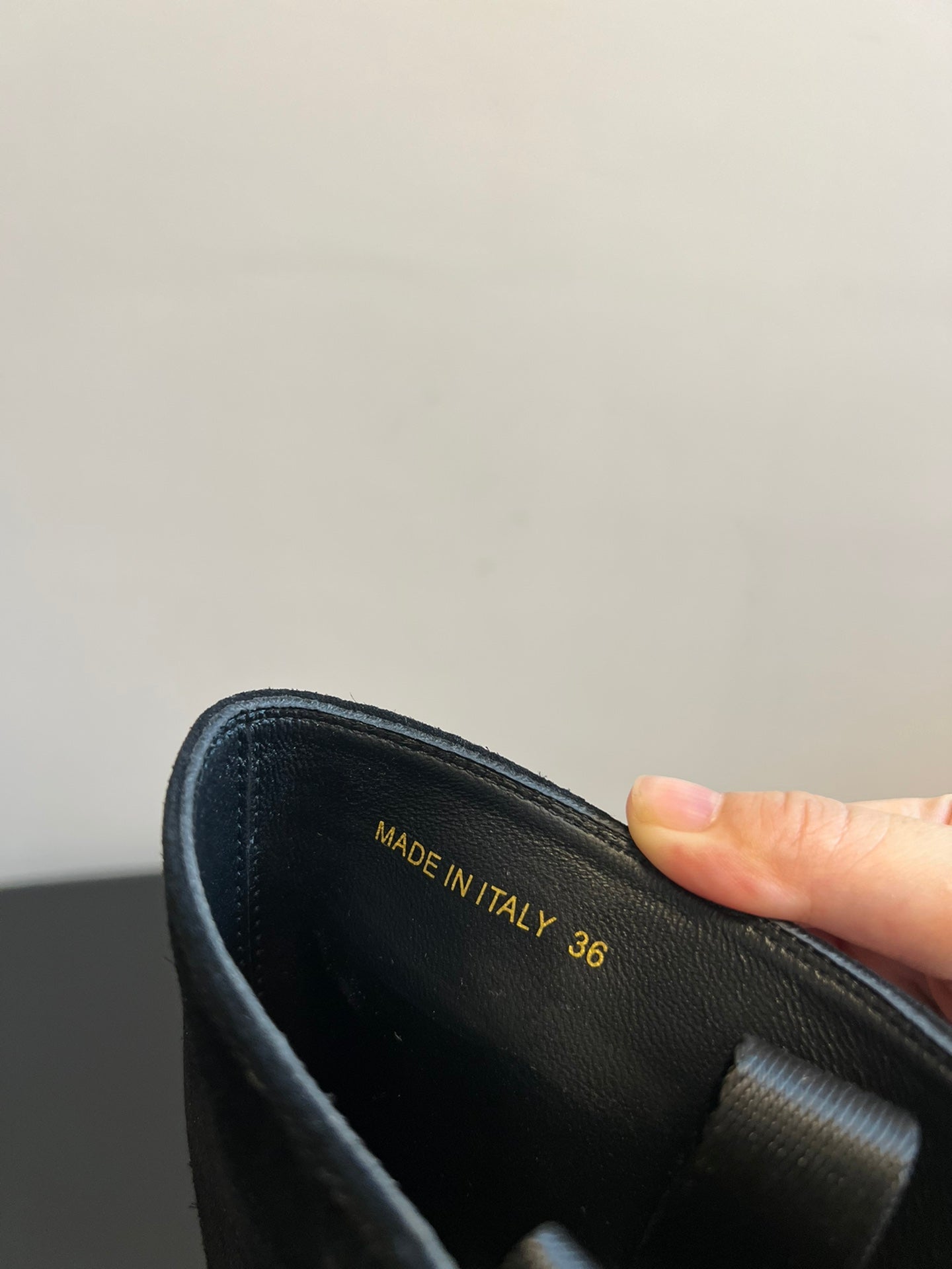 PRADA 25S HIGH-CUT PLATFORM BOOTS IN BLACK SUEDE WITH SILVER HARDWARE - 35