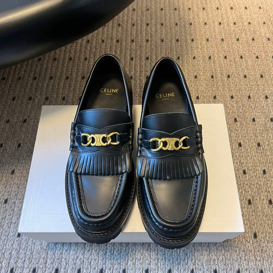 Лофери CELINE 26S З ЧОРНОЇ ТЕЛЯЧОЇ ШКІРИ ІЗ ЗОЛОТОЮ ФУРНІТУРОЮ, МОДЕЛЬ 2