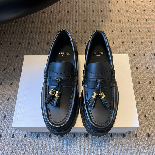 ЛОФЕРИ CELINE 26S З ЧОРНОЇ ТЕЛЯЧОЇ ШКІРИ, СТИЛЬ 1