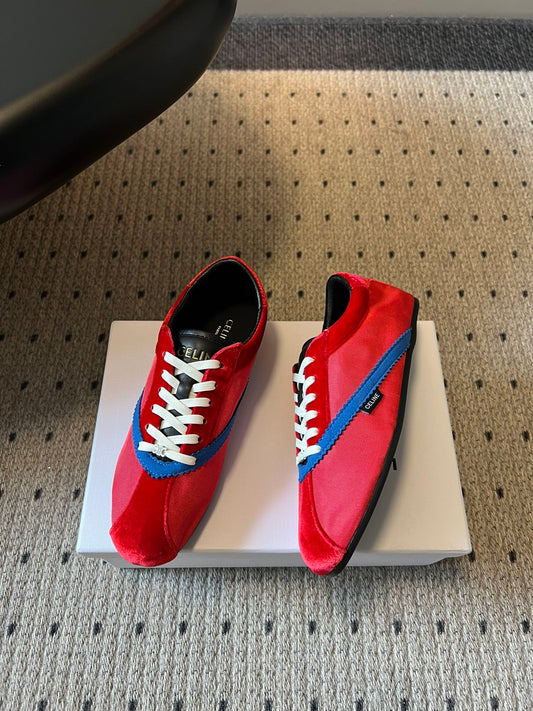 КРОСІВКИ CELINE 26S З ЧЕРВОНОГО ОКСАМИТУ