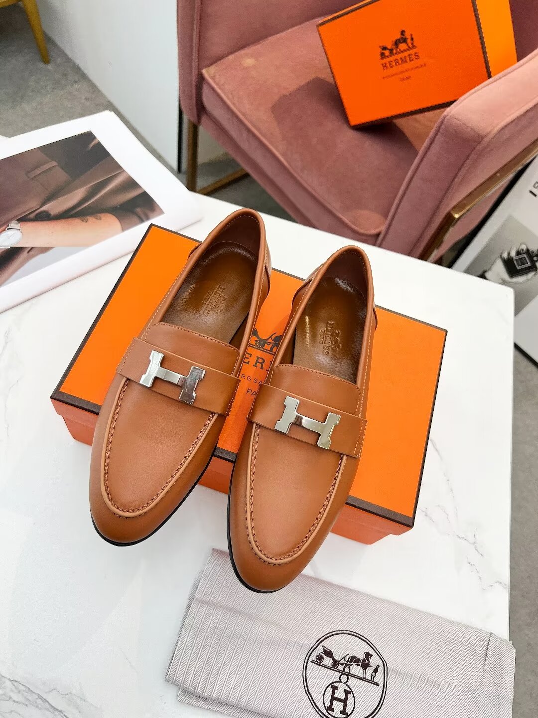 PARIS LOAFER TAWNY CALFSKIN - 35
