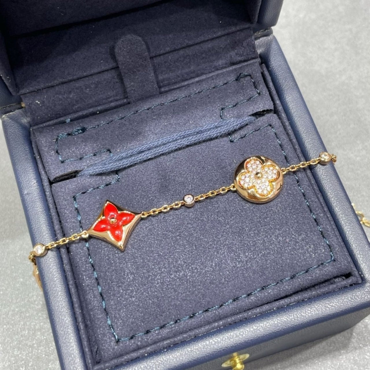 Louis Vuitton Color Blossom BB Multi-Pattern Bracelet Pink Gold QA5122