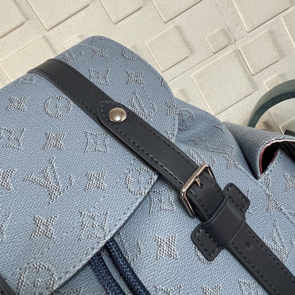 Super Vip 1:1 – Louis Vuitton Christopher MM Backpack Monogram Heritage Blue 44Cm M14676