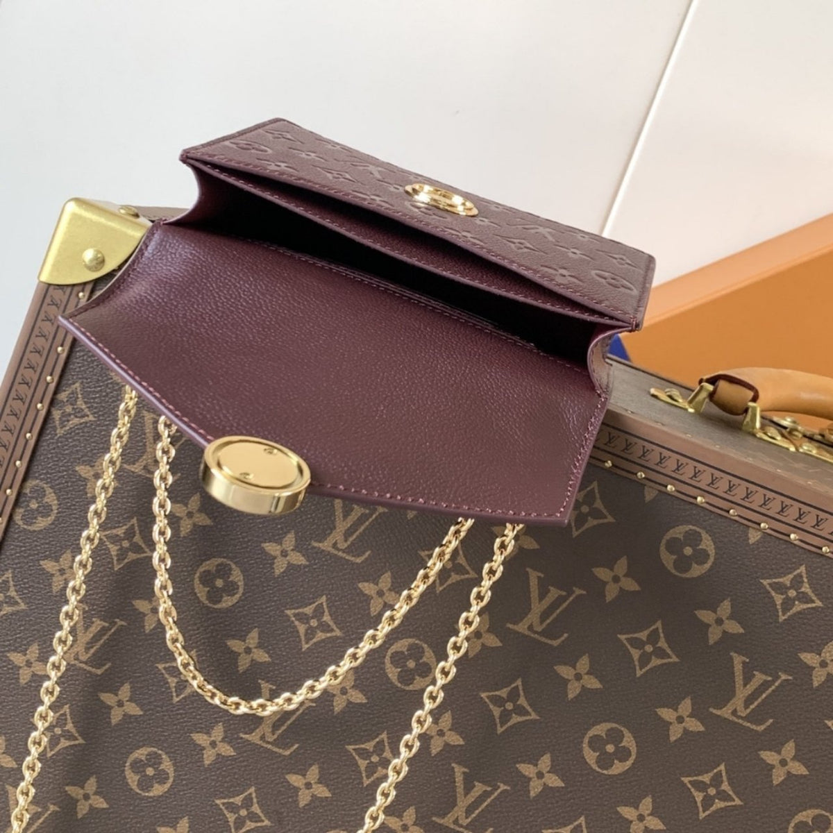 Super Vip 1:1 – Louis Vuitton Wallet On Chain Rosy Grenat Red 19Cm M25814