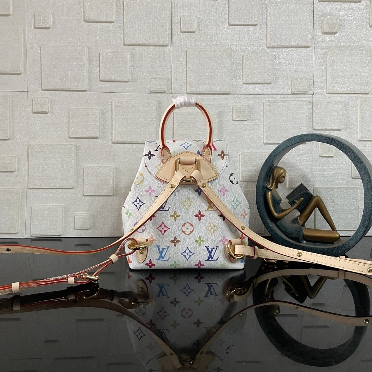 Super Vip 1:1 –  Louis Vuitton x Murakami Venice Backpack Multicolored White 20Cm M13081