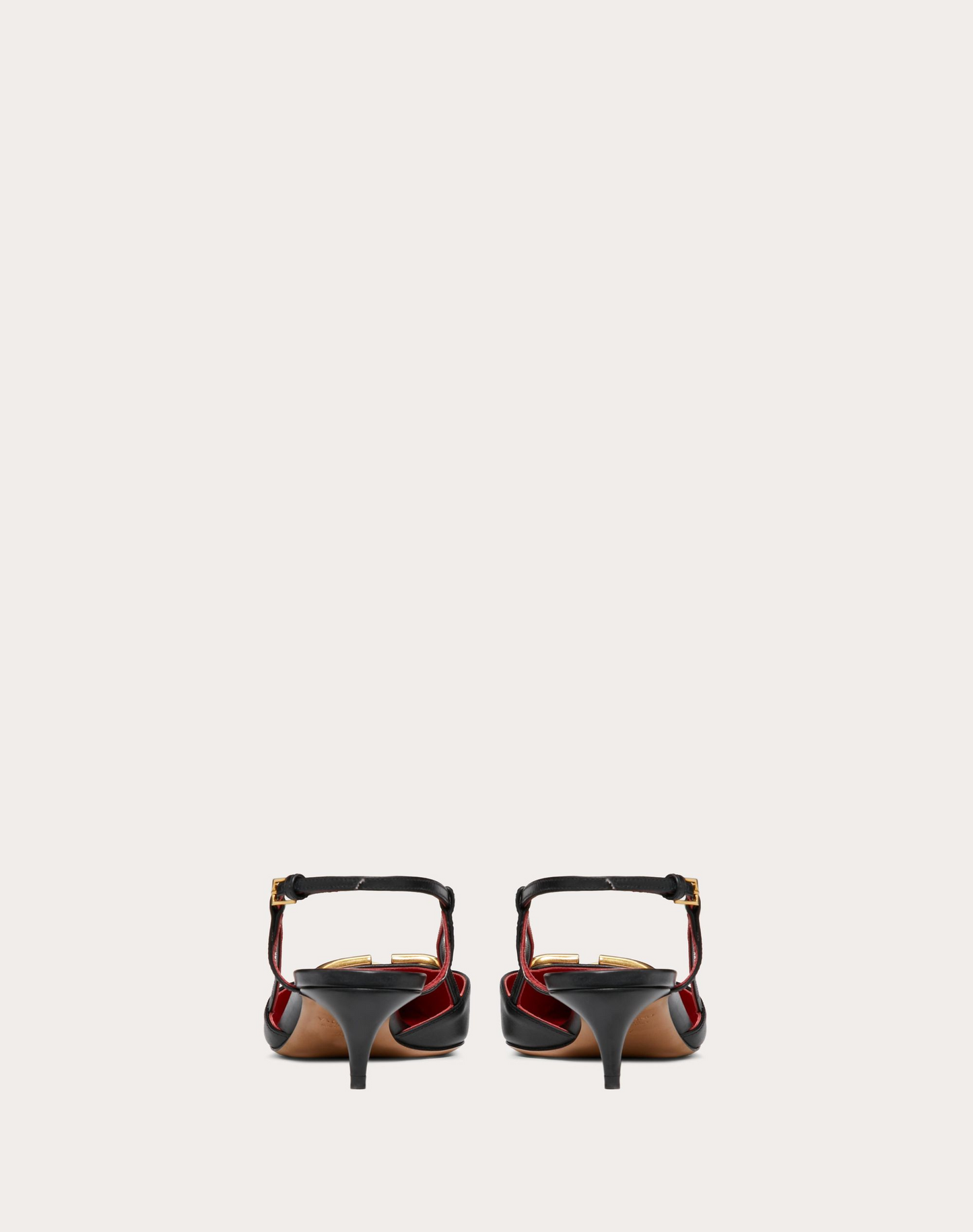VLOGO SIGNATURE BLACK CALFSKIN SLINGBACK PUMP - 35 / 40 mm