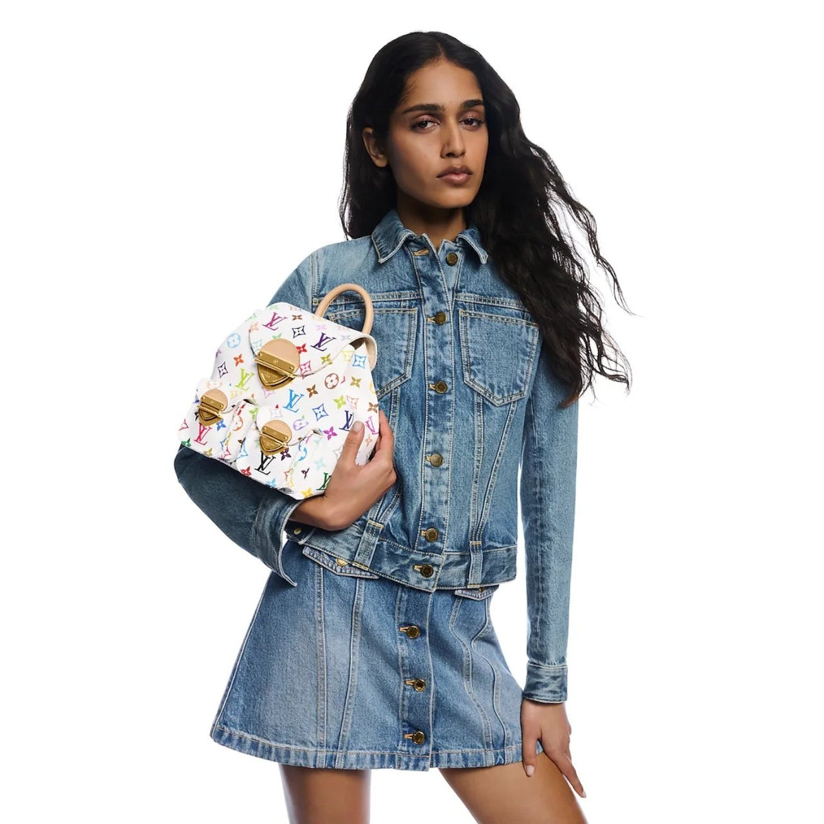 Super Vip 1:1 –  Louis Vuitton x Murakami Venice Backpack Multicolored White 20Cm M13081