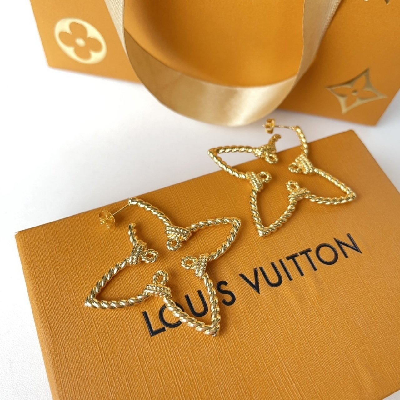 Louis Vuitton Nautical Drop Earrings Gold