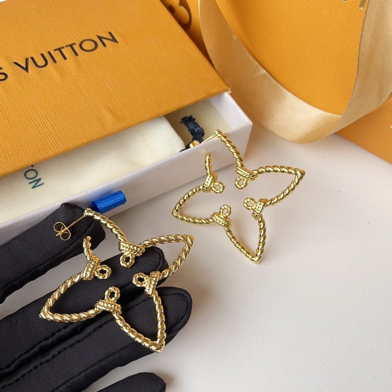 Louis Vuitton Nautical Drop Earrings Gold