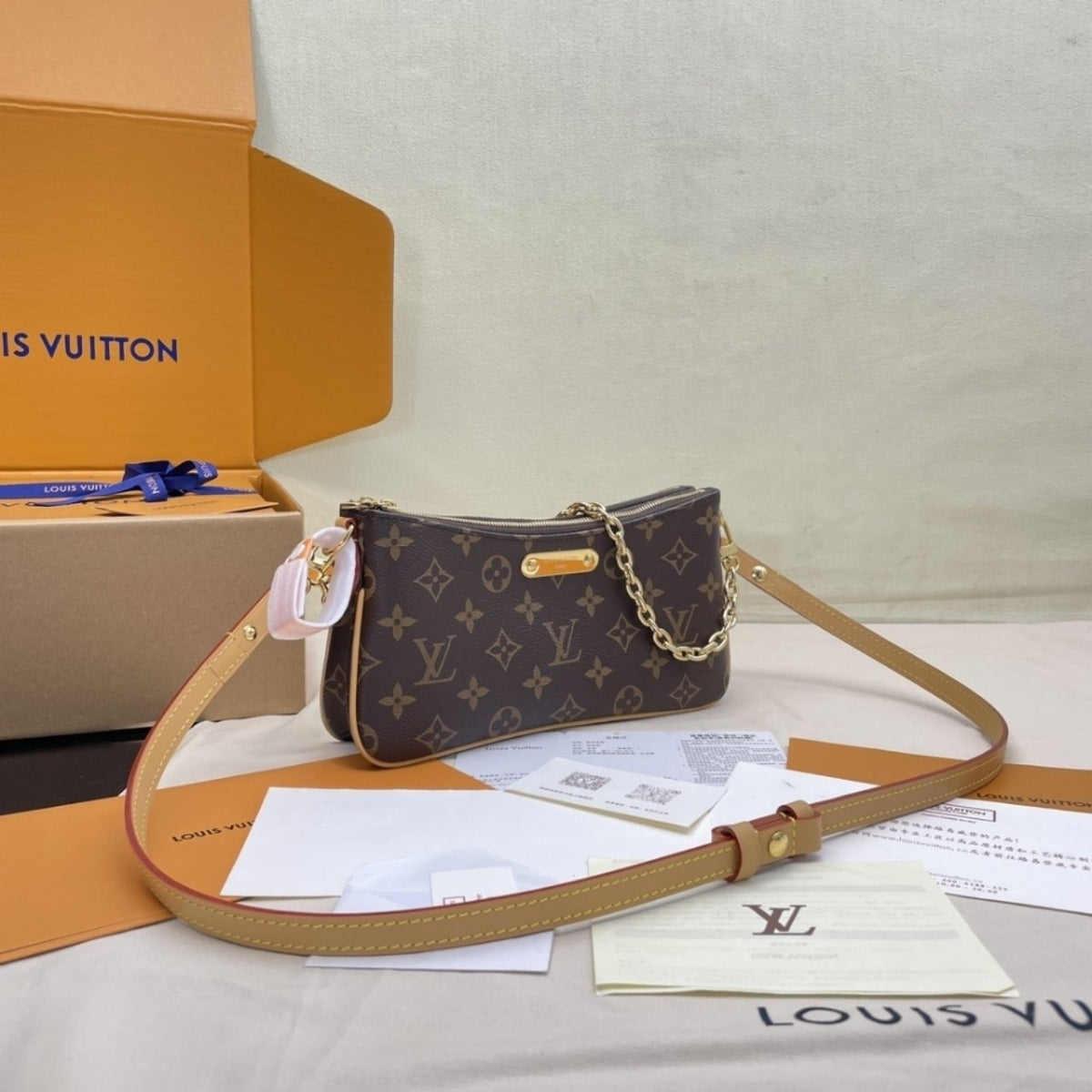 Super Vip 1:1 – Louis Vuitton Pochette Liv Bag Monogram Brown 24Cm M83008
