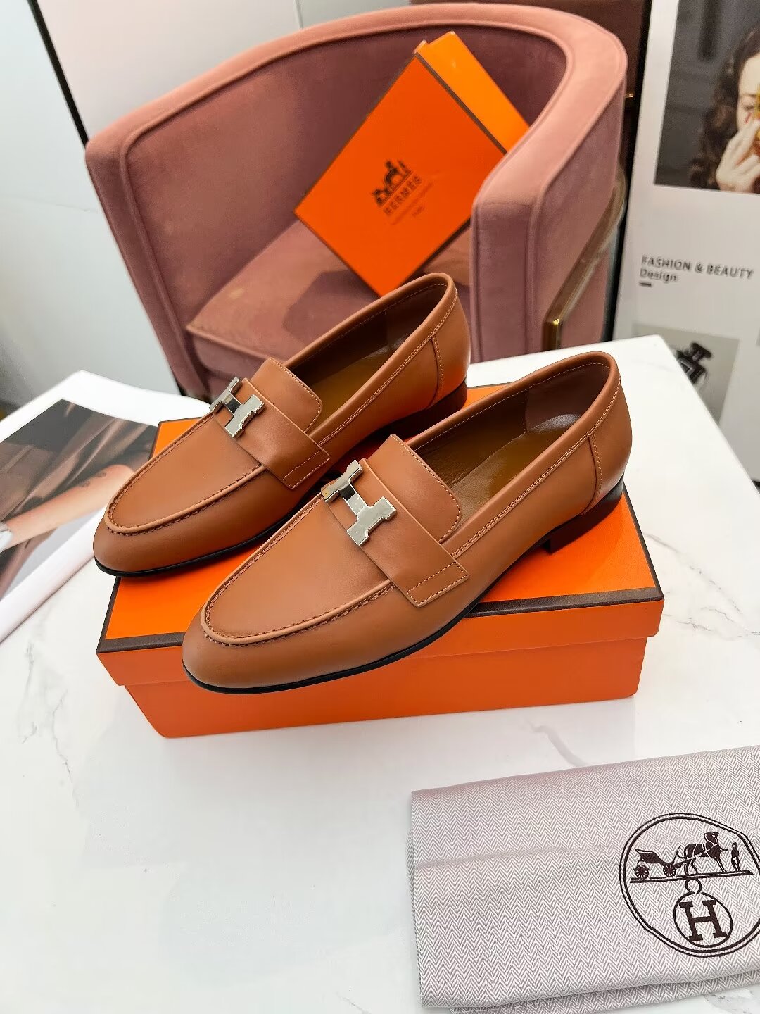 PARIS LOAFER TAWNY CALFSKIN - 35