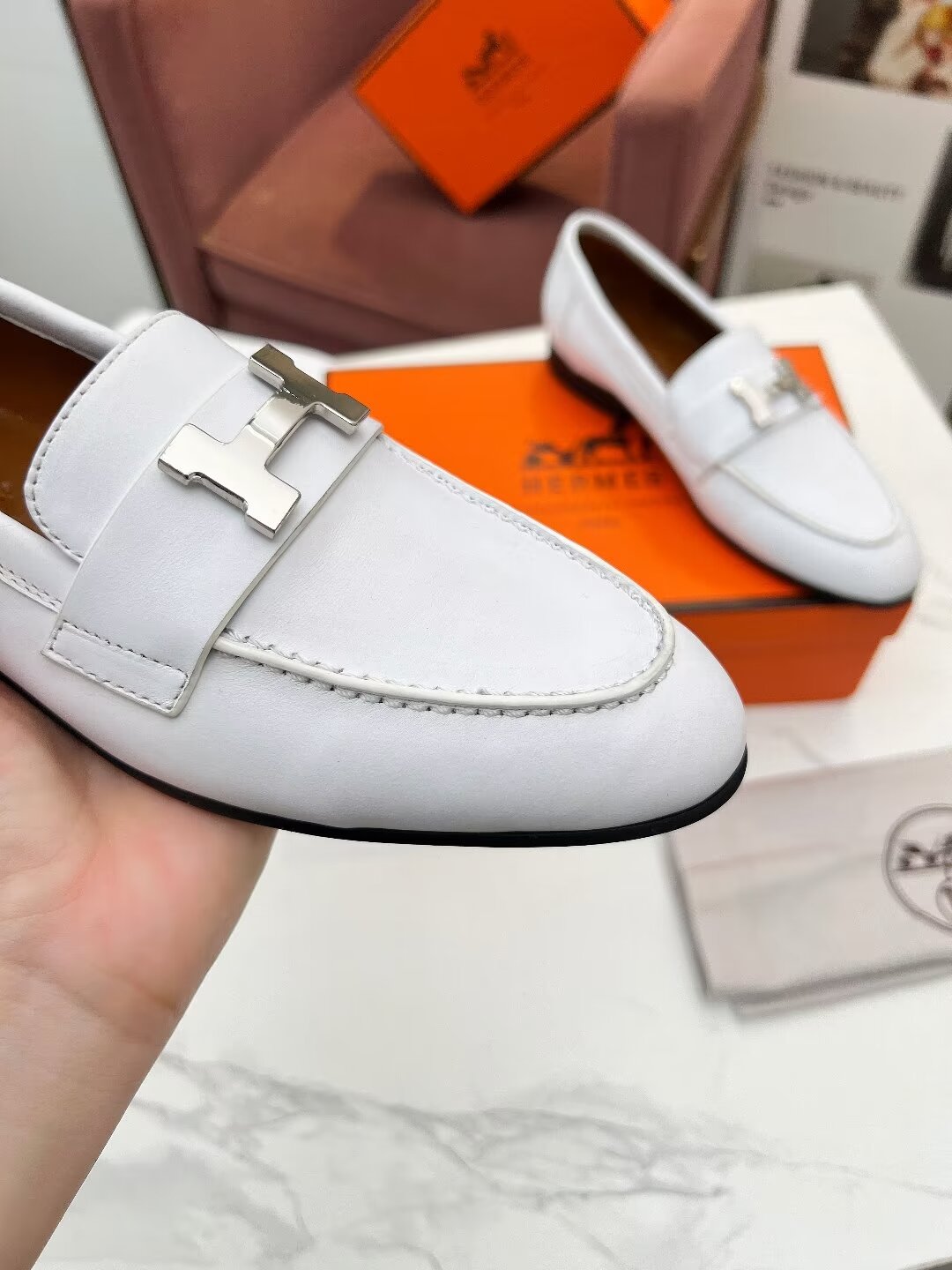 PARIS LOAFER SNOW CALFSKIN - 35