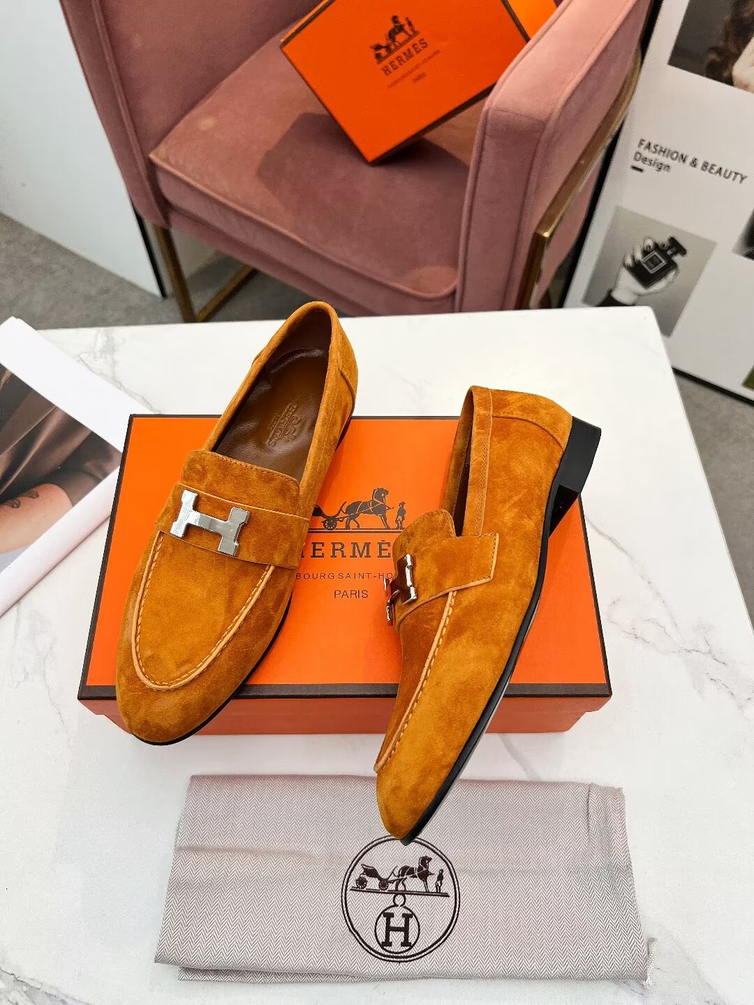 PARIS LOAFER AMBER SUEDE - 35