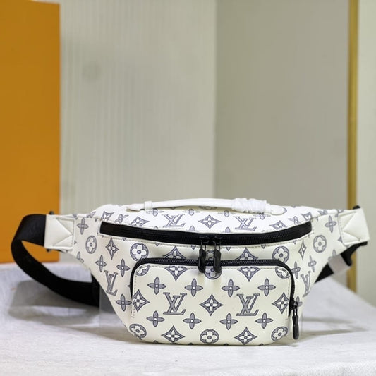 Louis Vuitton Rush Bumbag White And Navy Blue 30cm M25227