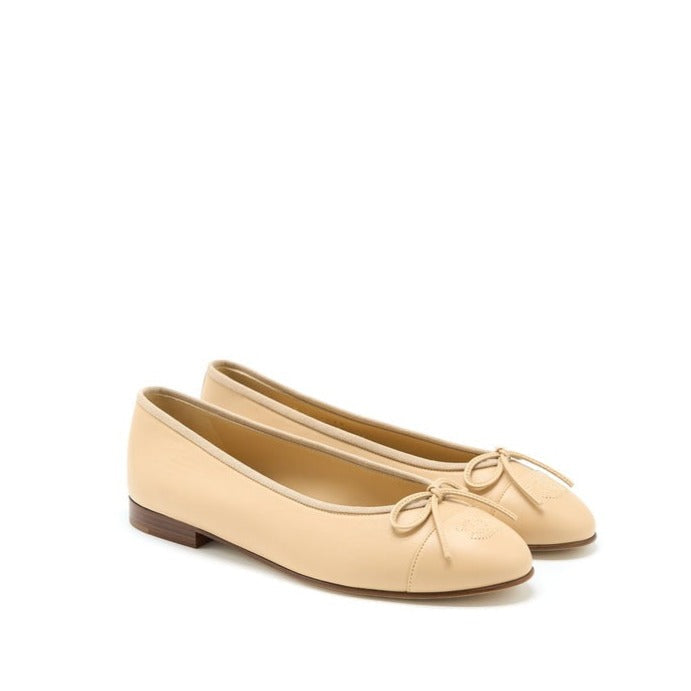 BALLET FLATS BEIGE LAMBSKIN - 35