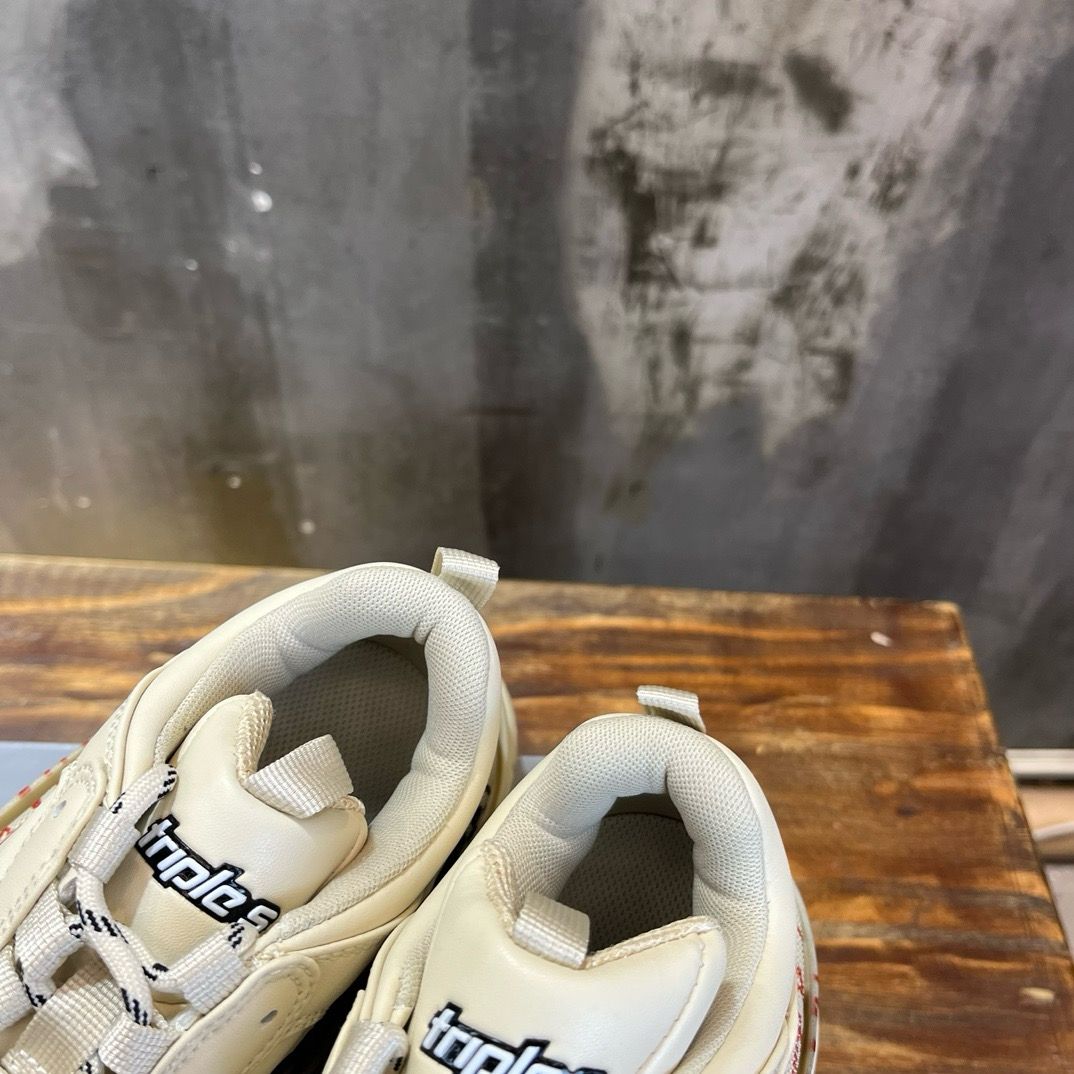 TRIPLE S SNEAKER DIY METAL IN WHITE CALFSKIN - 35