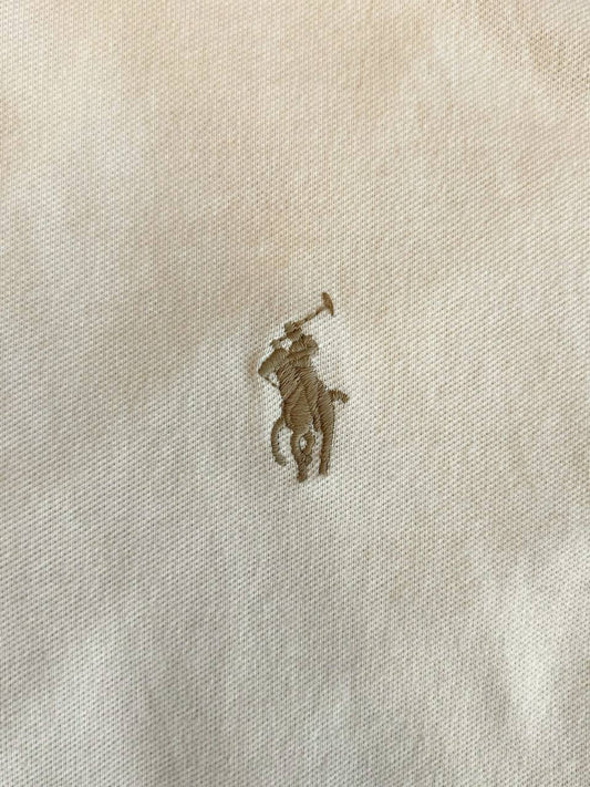 Polo Ralph Lauren Classic Ivory Cotton Polo Shirt with Signature Pony Logo
