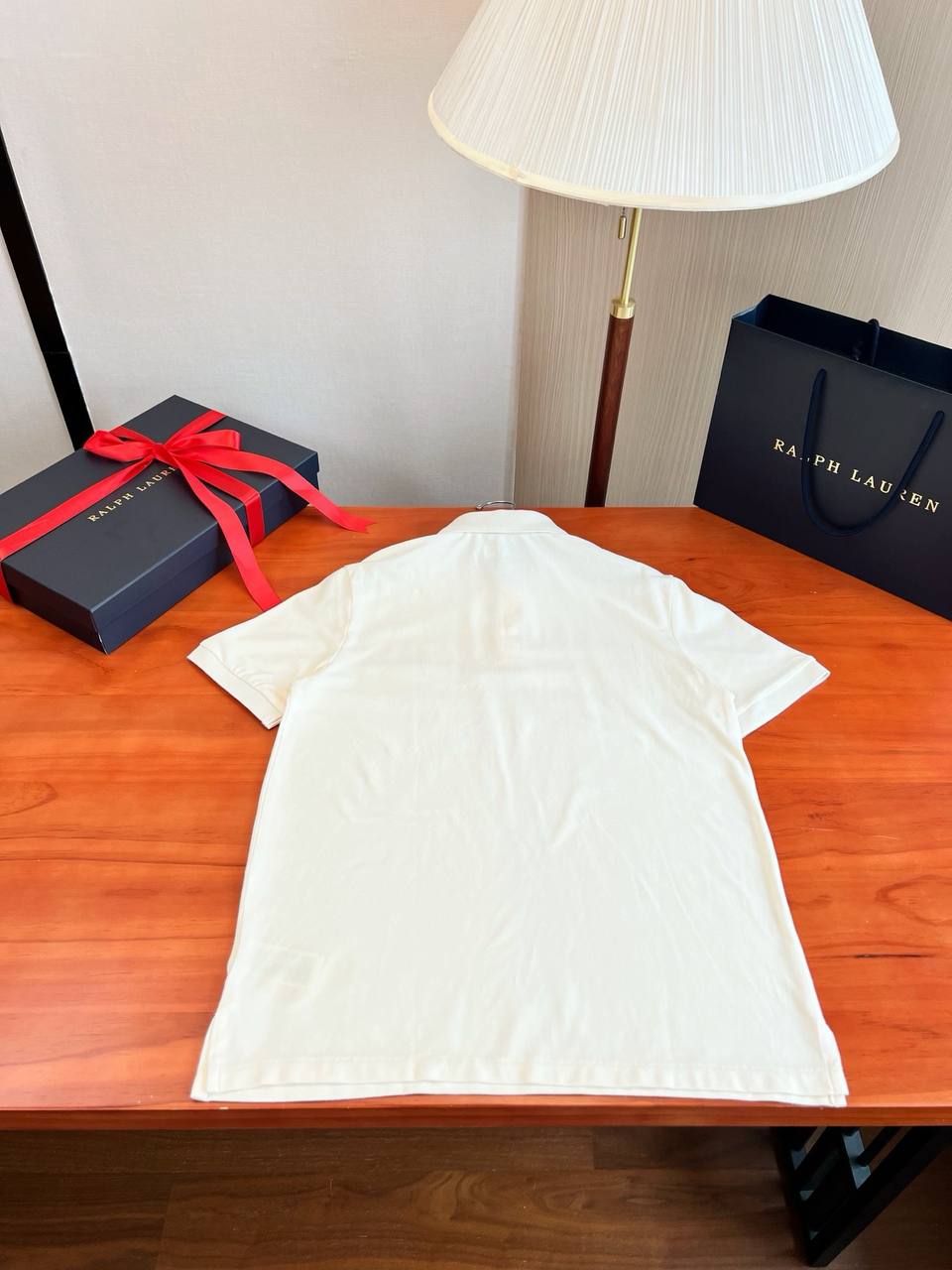 Polo Ralph Lauren Classic Ivory Cotton Polo Shirt with Signature Pony Logo