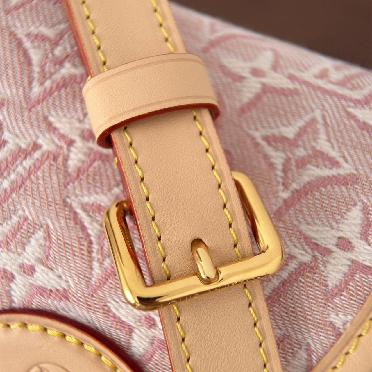 Louis Vuitton Mahina Selene PM Pink Perforated Leather Shoulder Bag