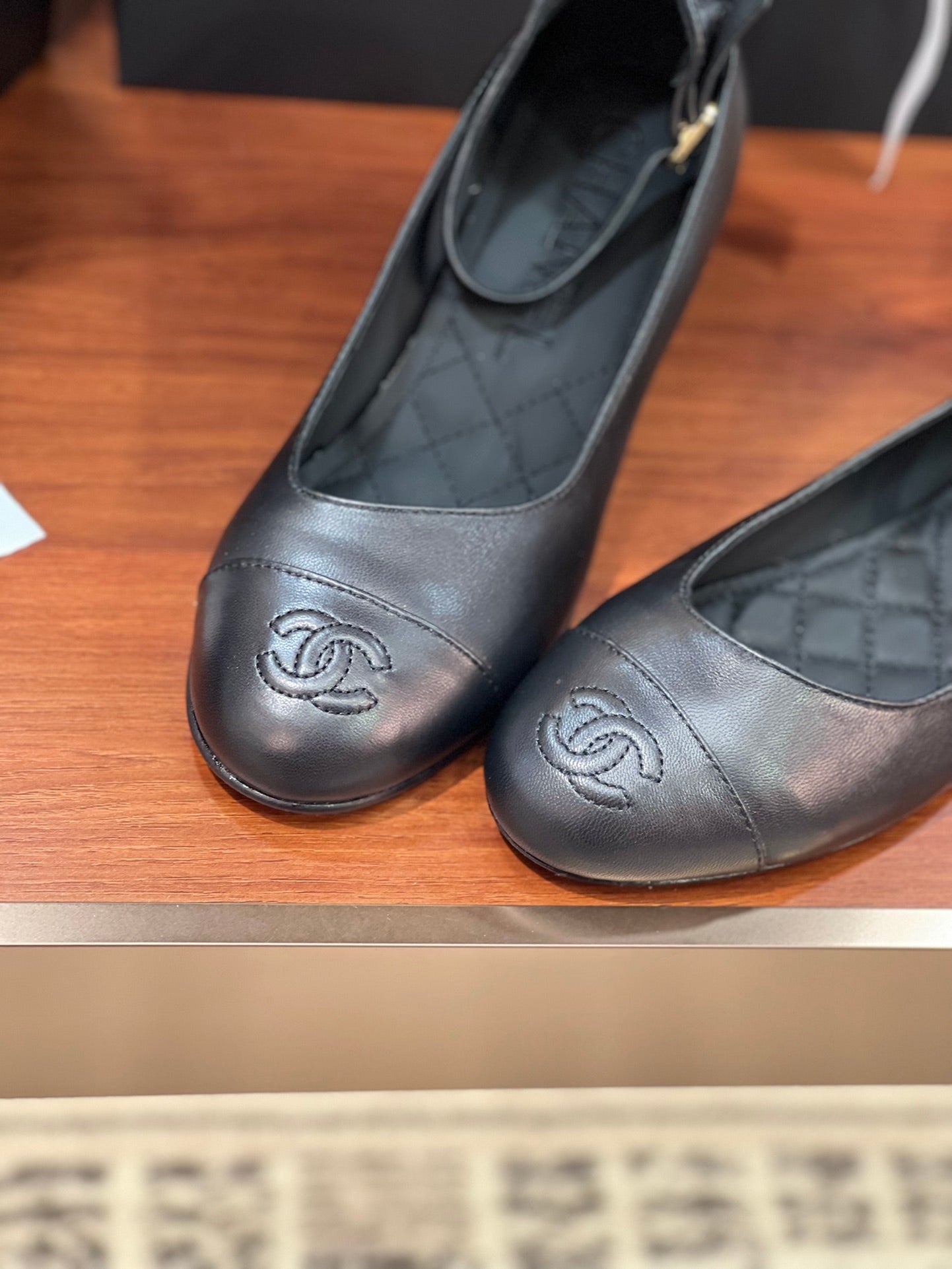 SLINGBACKS BLACK LAMBSKIN - 35