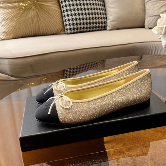 ballet flats yellow tweed - 35