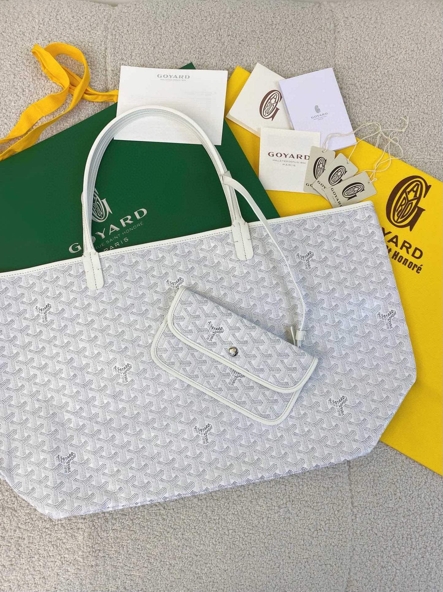 SAINT LOUIS GM 40CM WHITE CANVAS - 40cm x 34cm x 20cm