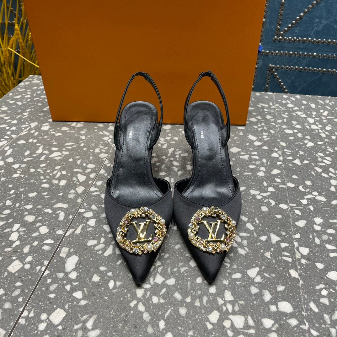 LV MET SLINGBACK PUMP BLACK - 35