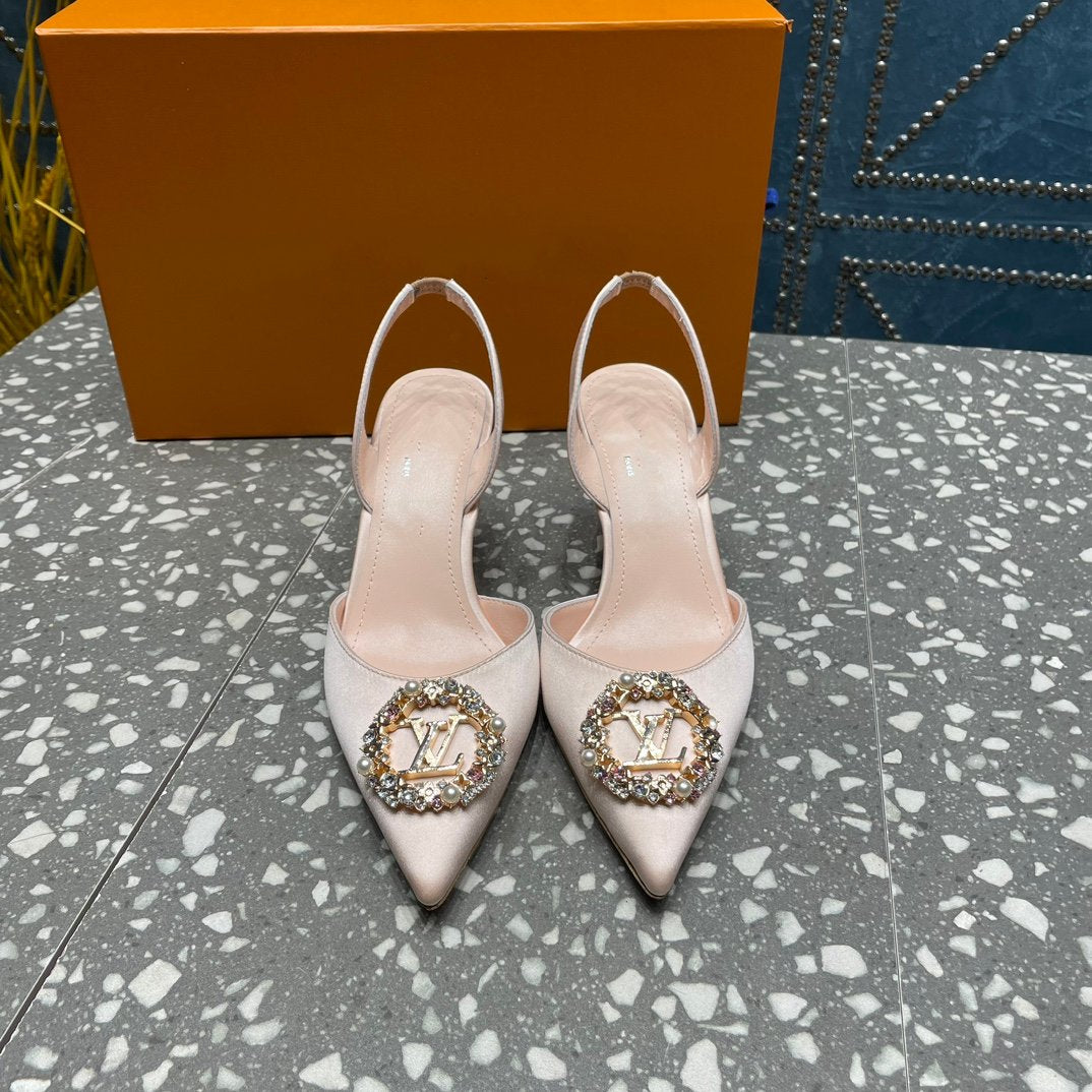 LV MET SLINGBACK PUMP BEIGE - 35