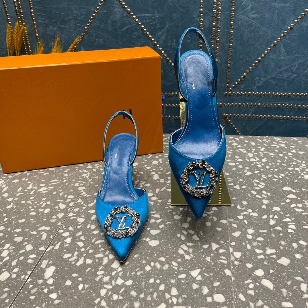 LV MET SLINGBACK PUMP BLUE - 35