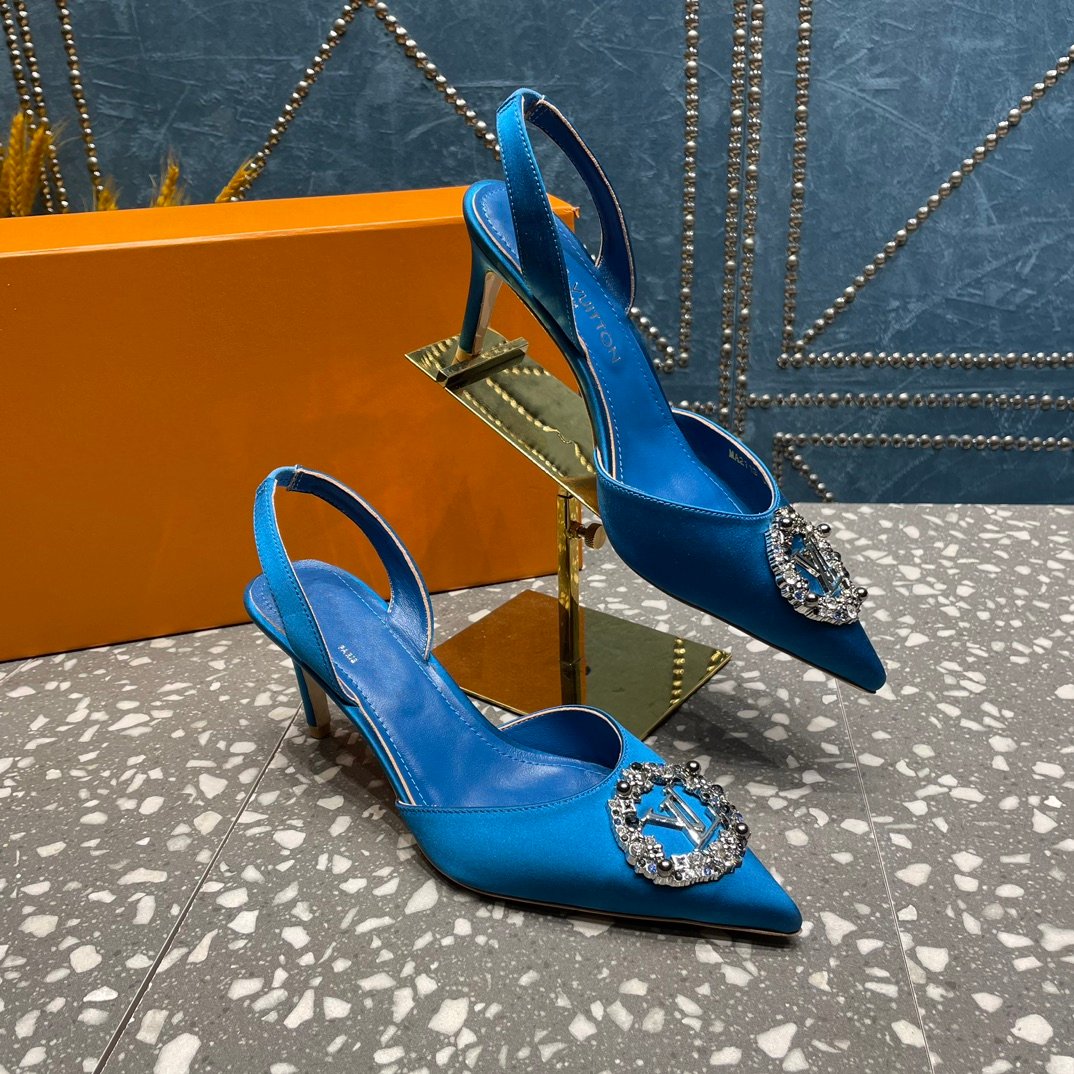 LV MET SLINGBACK PUMP BLUE - 35