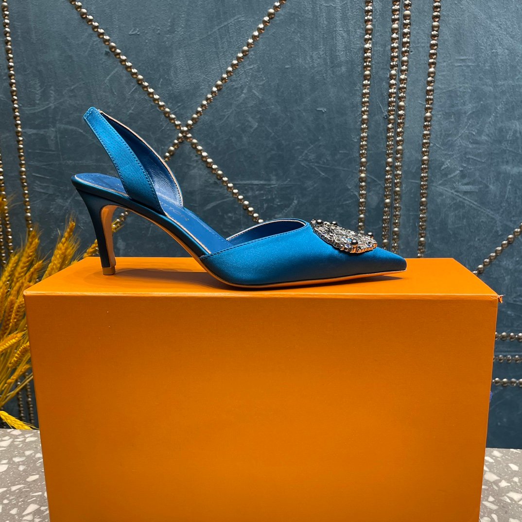 LV MET SLINGBACK PUMP BLUE - 35